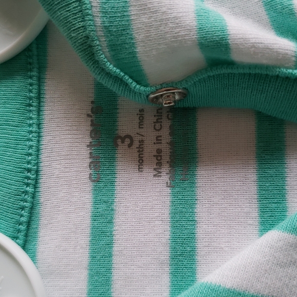 Carter's New Unisex Baby Embroidered Bottom Snap Up Cotton Sleep & Play Pj's 3m - Picture 7 of 9